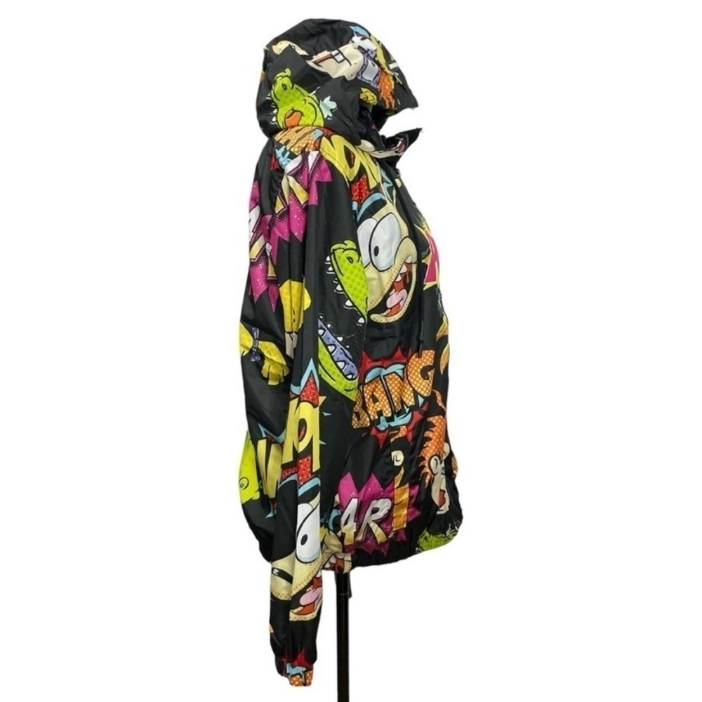 Nickelodeon Rugrats & Rocko Mash Print Windbreaker Jacket Kids M 10/12 NWT - Picture 5 of 11